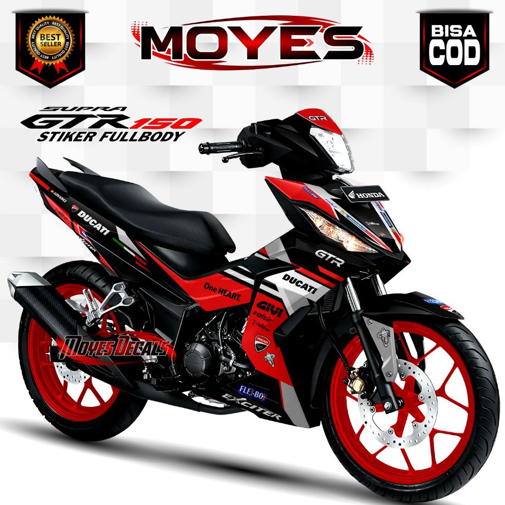Decal Motor Supra GTR 150 - Stiker Motor Supra GTR 150 Fullbody Premium - Variasi Motor Honda Supra 