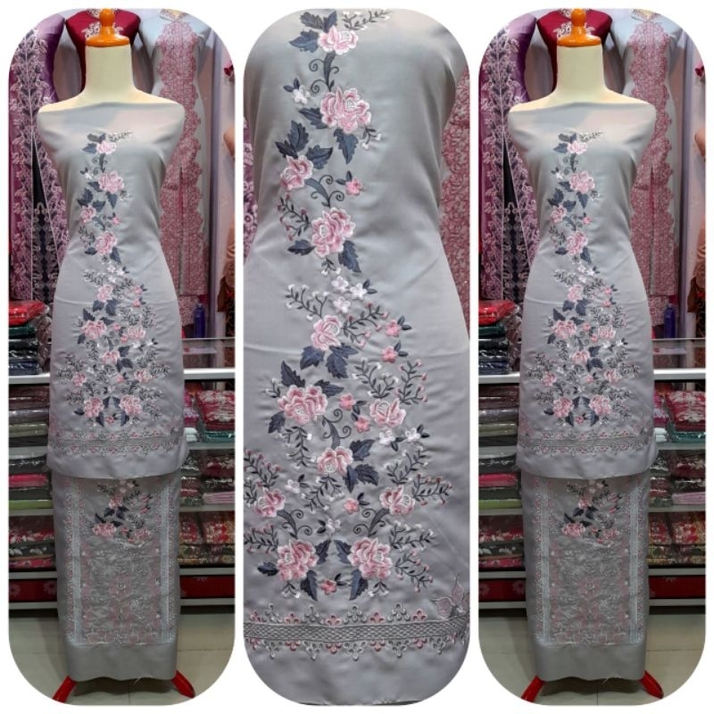 Bahan baju kurung bordir bukittinggi
