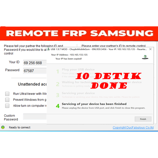 REMOTE BYPASS FRP AKUN GO0GLE SAMSUNG || INSTANT VIA SERVER