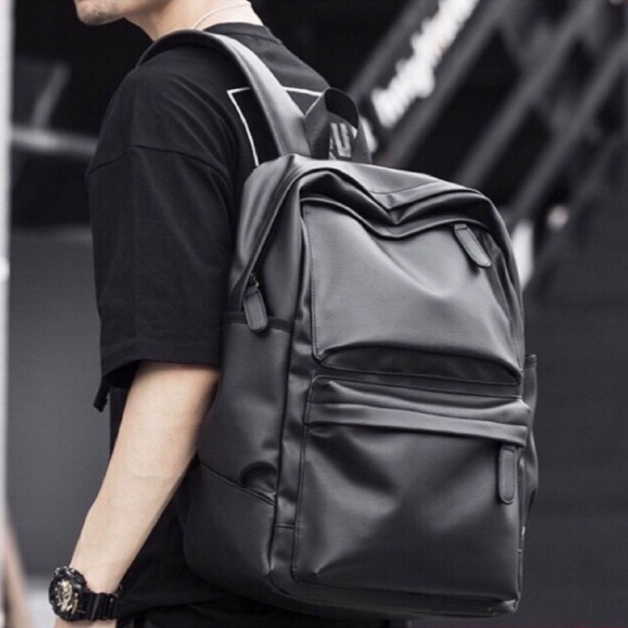 Dijul Mur4h GH Bag  Brooklyn Backpack Tas Ransel Kulit IAC Backpack Up to 15 inch  Tas Pria Tas Wani