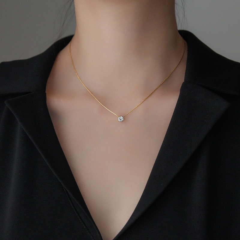 HK001 - Kalung Titanium Fashion Wanita Anti Karat Anti Alergi Liontin