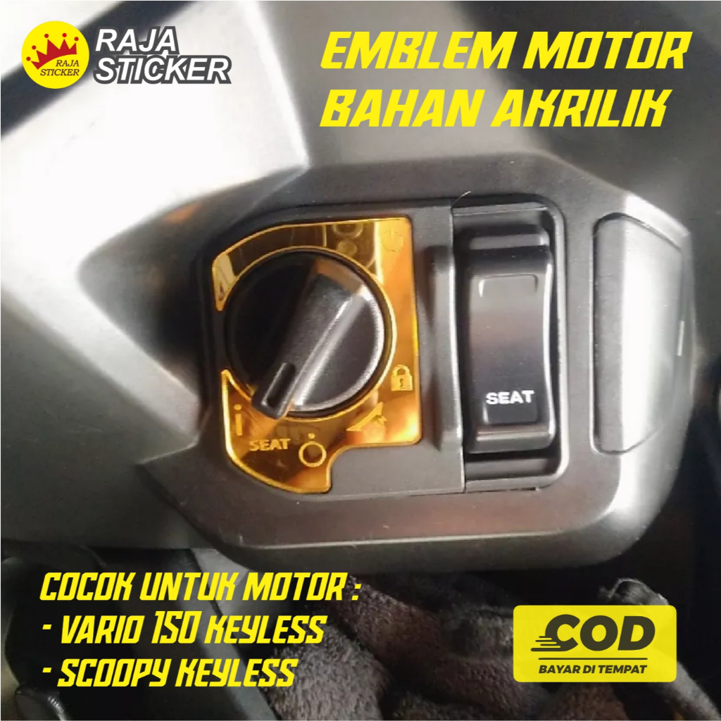 Emblem kunci Akrilik acrylic vario 150 keyless / scoopy keyless