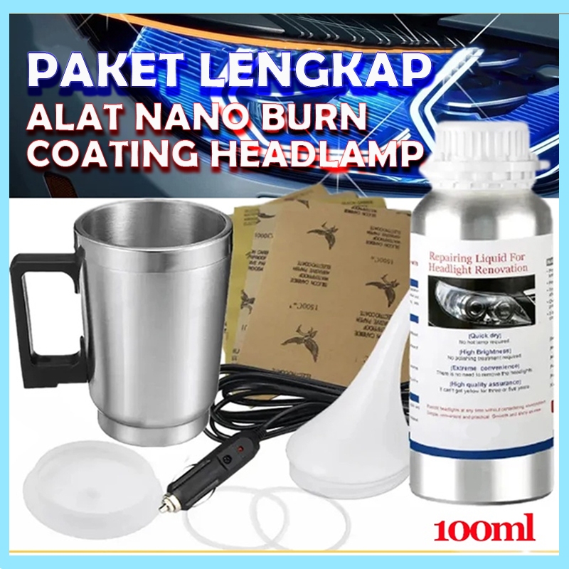 VML Paket Alat Nano Burn Lengkap Alat Nano Burn Coating Headlamp Paket Nano Burn Coating Personal Te