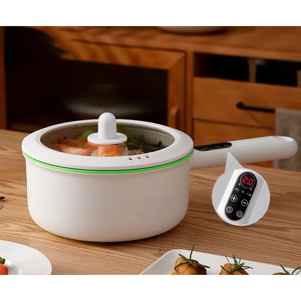 HOT DEALS Panci Masak Elektrik Kapasitas Besar 2 Liter Wajan Elektrik Asrama Wajan Listrik Rumah