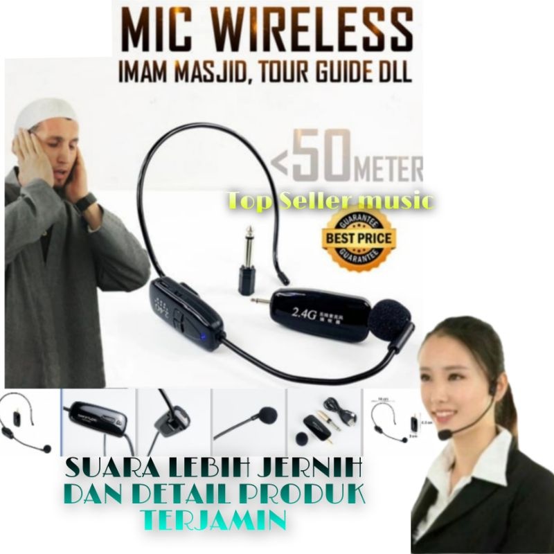 MIC JEPIT / BANDO WIRELESS MULTIFUNGSI MIC 2.4