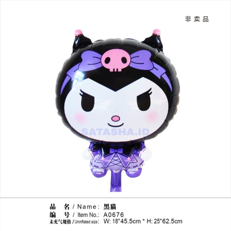 SATASHA.ID BALON KARAKTER KUROMI BALON KARAKTER MELODY BALON GAS KUROMI BALON GAS MELODI BALON GAS S