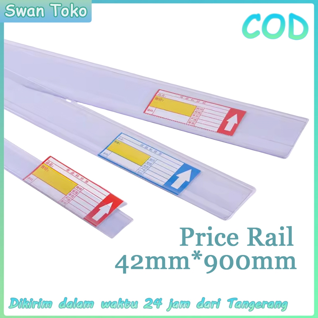 

90cm Klip Label Hargak/Price Rail Shelf/Minimarket Klip Pemegang Price Tag/Tempat Harga Rak