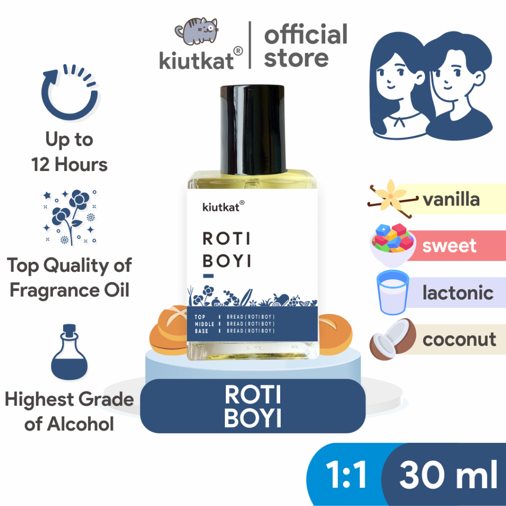 ROTI BOYI by KIUTKAT - Parfum Unisex Original Isi 30ml | Searah ROTI BOYI AROMA ROTI