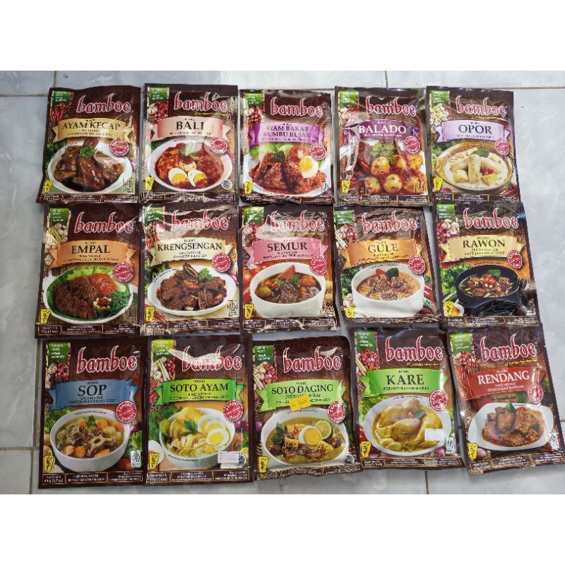 

BUMBU DAPUR BAMBOE ALL VARIAN BUMBU MASAK PRAKTIS SIMPEL REMPAH ASLI