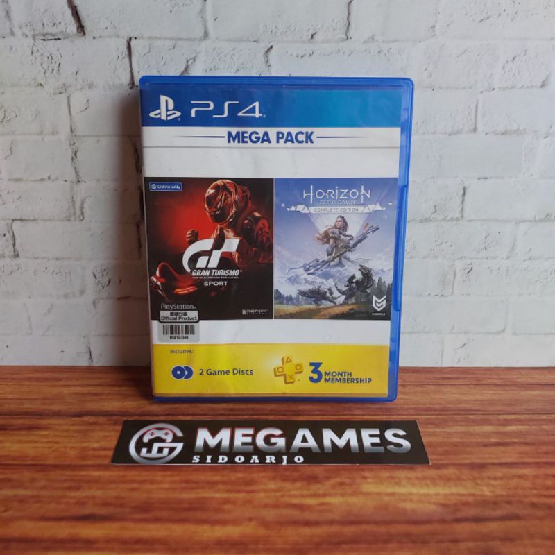 Kaset Bd Ps4 Second Murah Gran Turismo dan Horizon Zero Dawn Megapack - Second/Bekas