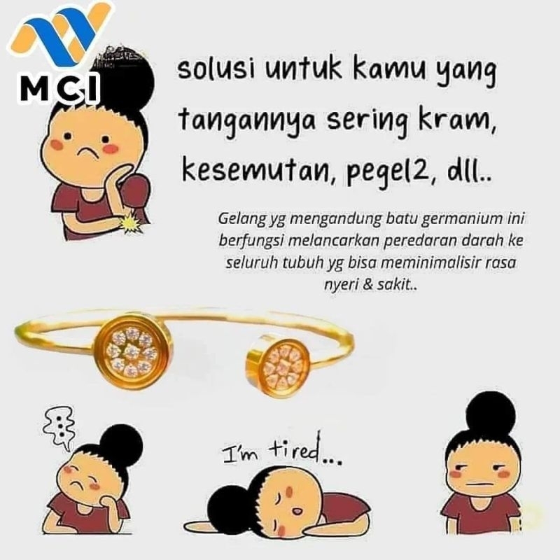 Gelang Kesehatan MCI Bracelet Gold/Rose Gold MCI