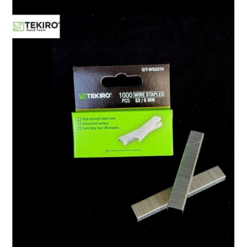 

Tekiro Isi Staples Tembak type 53 ukuran 6mm / 8mm Isi 1000pcs