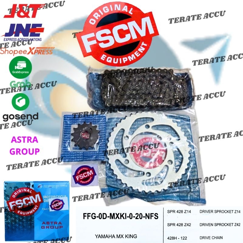 Gear Set Rantai Motor FSCM Jupiter MX King 150 Astra Otopart Group