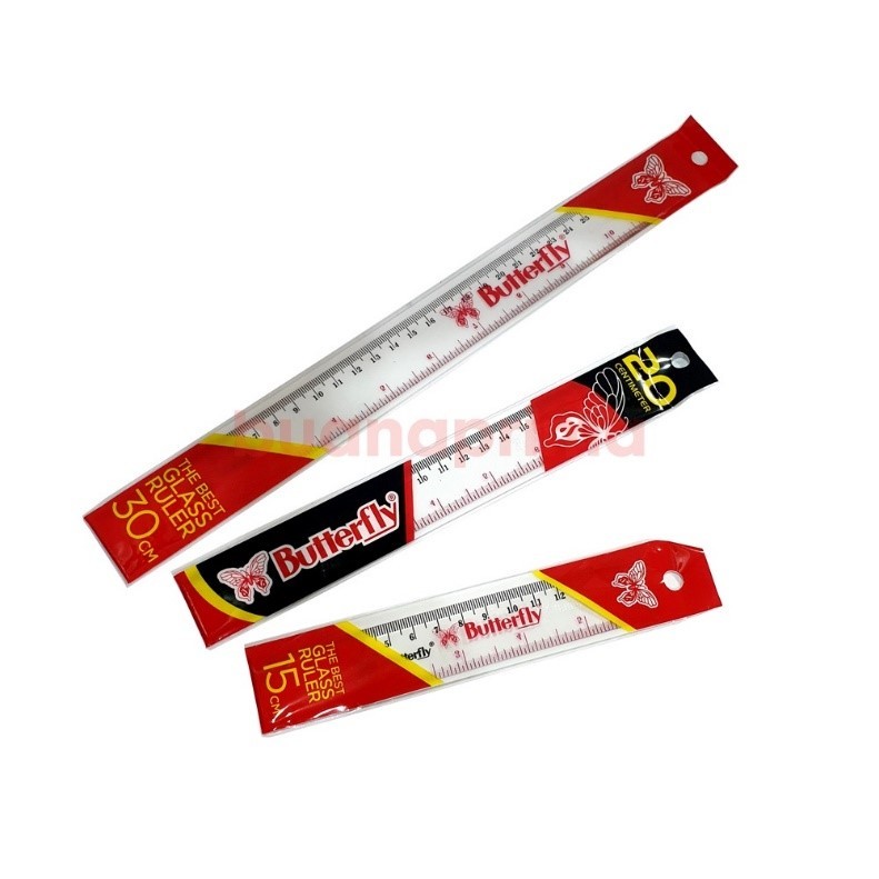 

Penggaris Butterfly Eceran 15 20 30 cm Plastik Ruler Rol Plastic Premium