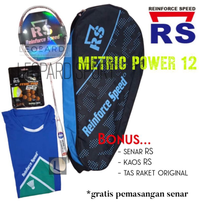 Raket Badminton RS Metric Power 12 N V White / Raket RS
