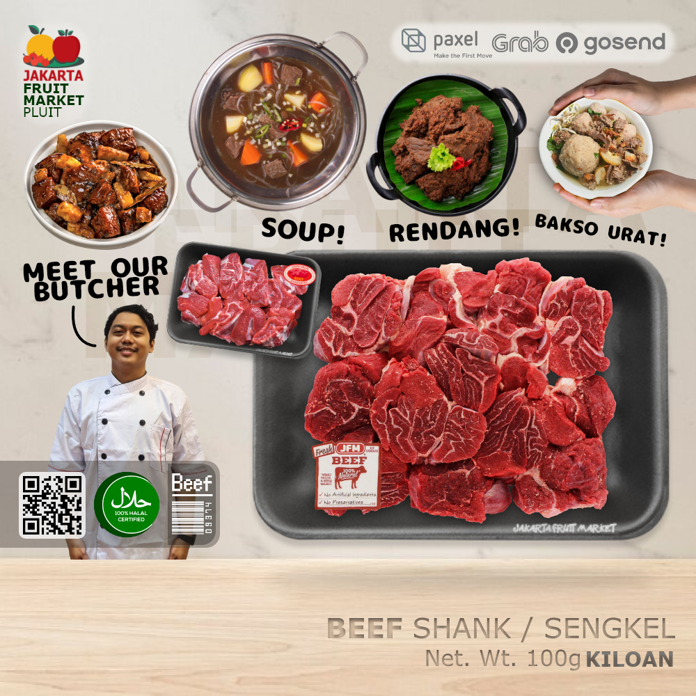 

DAGING SENGKEL SAPI Segar Import / Lokal urat kembang beef shank Kiloan