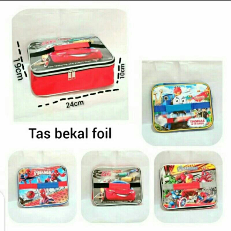 Tas Tempat Makan Makanan Bekal Lunch Bag anak laki laki cowok 24x19x10