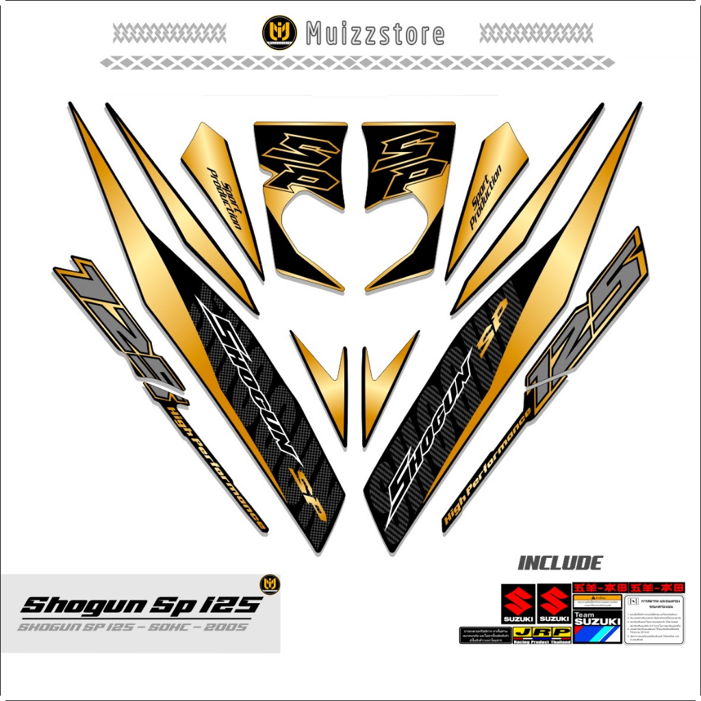 STICKER MOTOR SHOGUN SP125 / MOTIF 16 / SHOGUN 125SP / STRIPPING VARIASI SHOGUN / VIRAL MUIZZSTORES