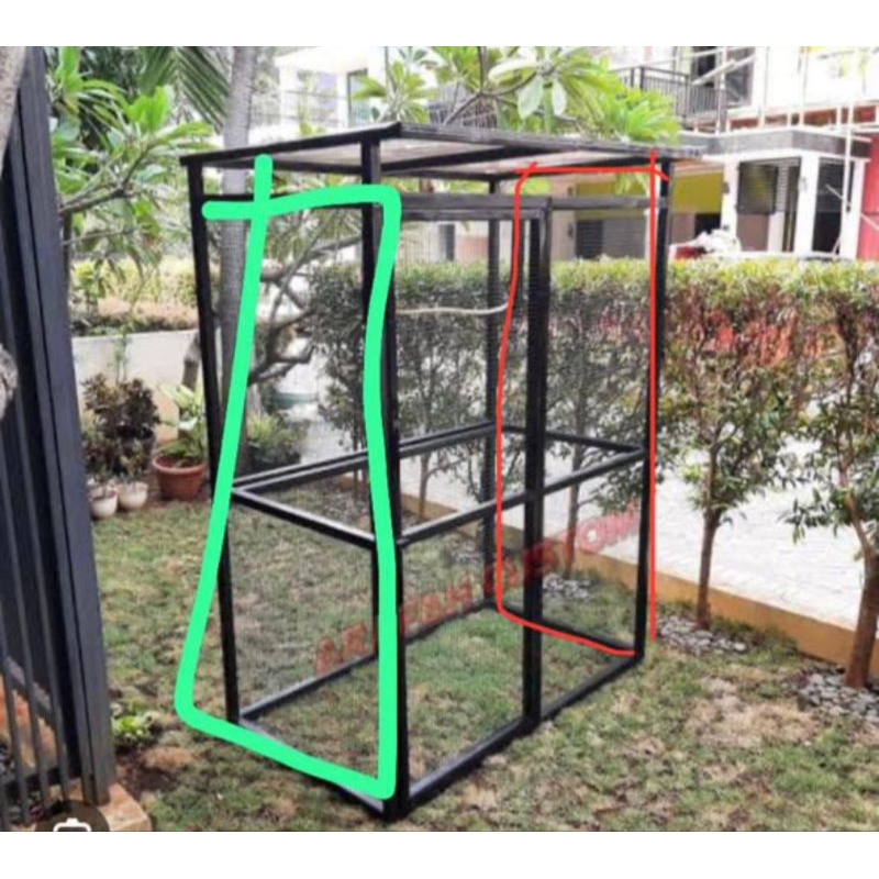 Sangkar Kandang Burung Ternak Koloni Aviary Minimalis Lovebird Murai Kenari Perkutut Jalak Beo Besar