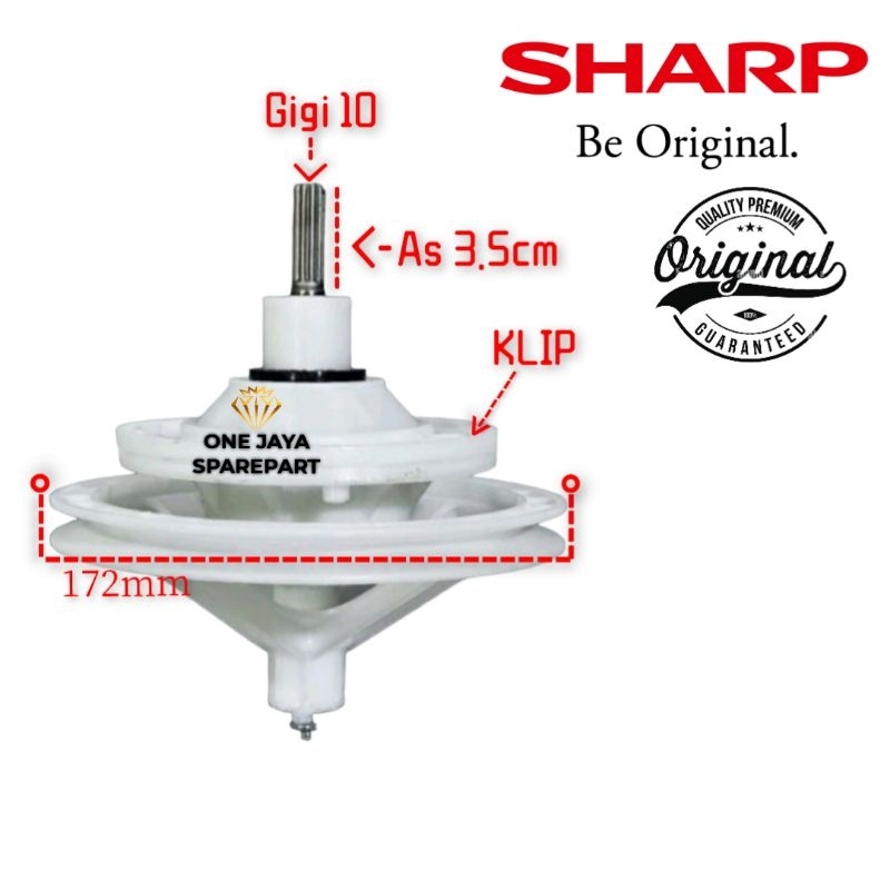[ES-T85CR] Gearbox Mesin Cuci Sharp ES-T85CR 2 Tabung Quality