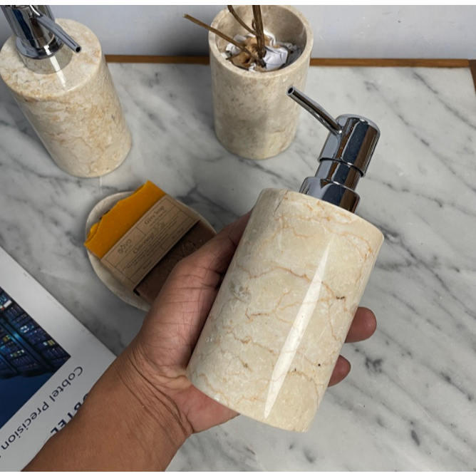 Tempat sabun marmer/dispenser sabun marmer/botol sabun cair marmer