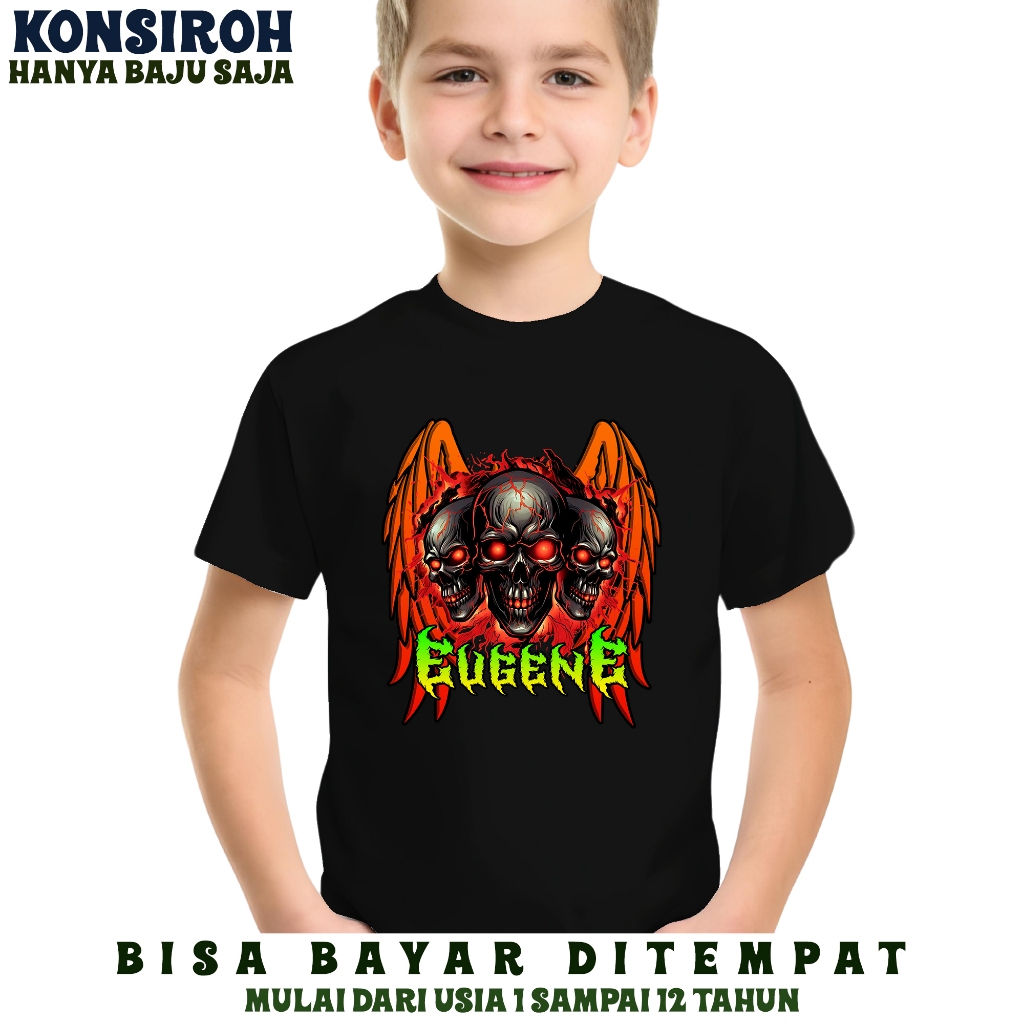 KAOS ANAK - KAOS DISTRO ANAK TENGKORAK - KAOS PREMIUM ANAK ANAK - BAJU UNTUK ANAK COWOK CEWEK - BAJU