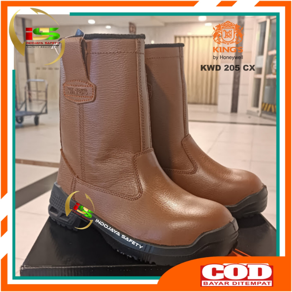 Sepatu Safety Kings Kwd 205 Cx Original Honeywell - Safety Shoes King's Kwd 205 Cx Cokelat