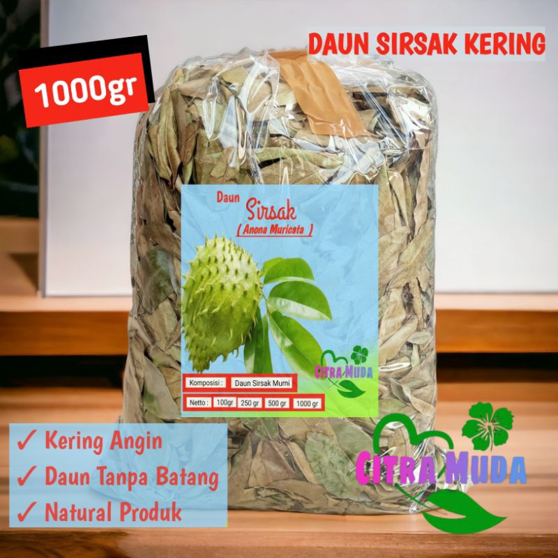 

Daun sirsak kering 1000gram