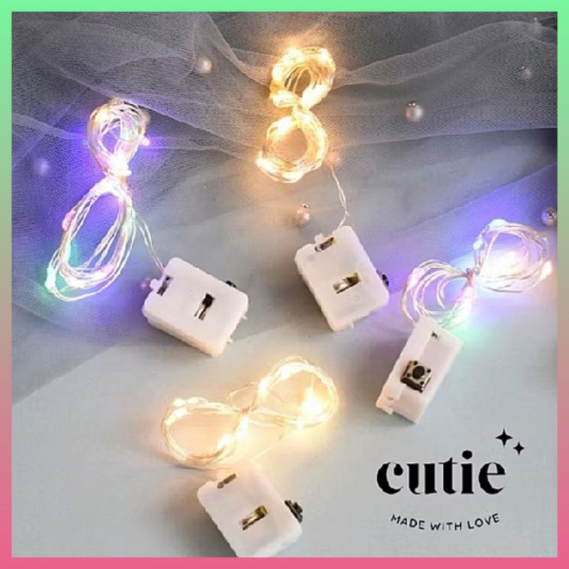 Lampu Baterai Lampu Tumblr Kawat Kecil Lampu Hiasan 2 Meter