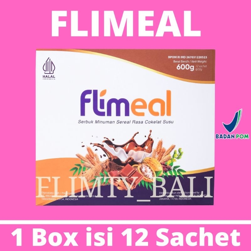 

Flimeal (Meal Replacement) - 1 Box (isi 12 sachet) - Coklat Susu