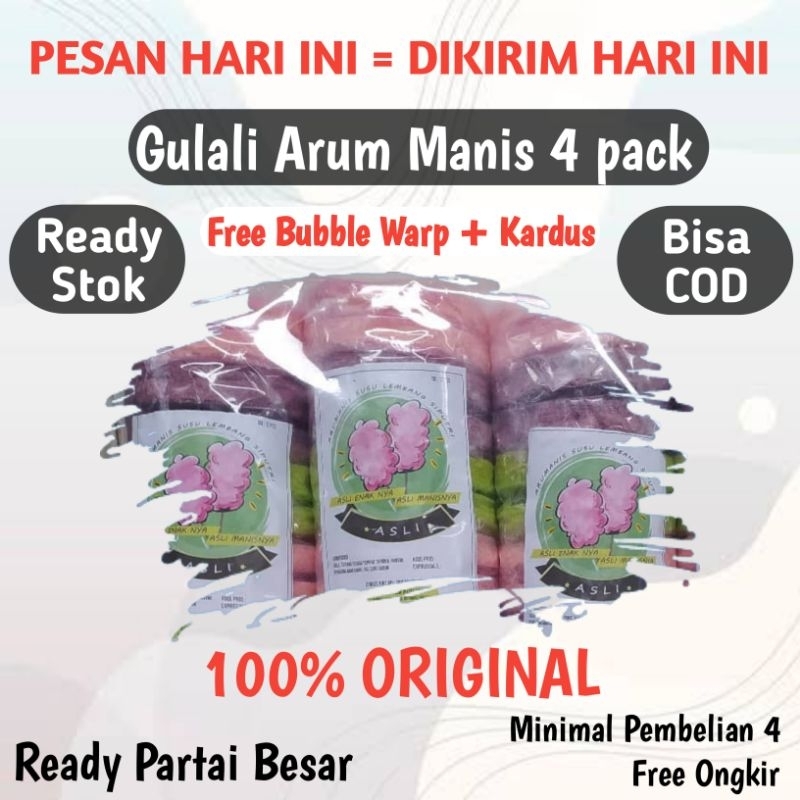 

(Bisa COD) 4 Pack Arum Manis | Gulali Arum Manis | Rambut nenek