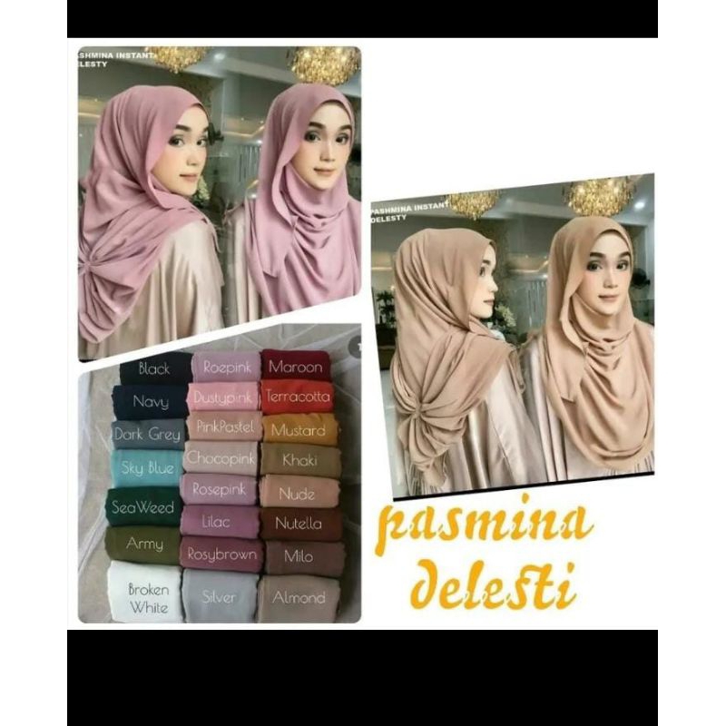 HIJAB DEDE LESTI HIJAB PASMINA INSTAN ALA LESTI