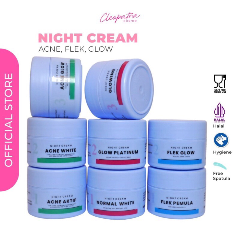 READY Krim Malam Crystal Arbutin CA Original Segel - Krim Malam Wh/ Krim Malam Flek Hitam / Krim Mal