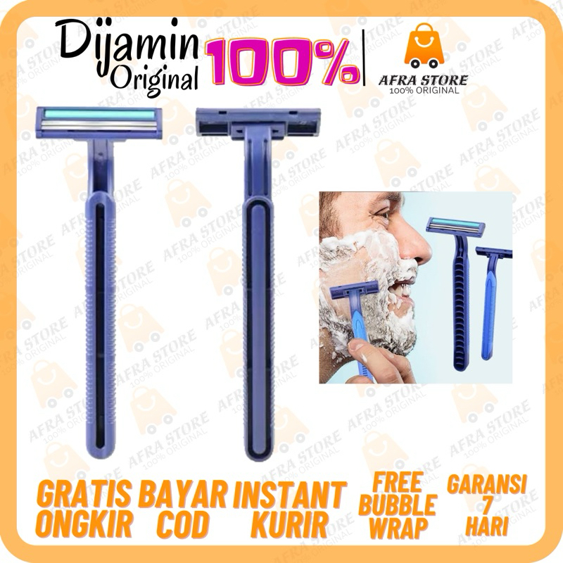 Alat Cukur/Pisau Cukur/Cukuran Kumis Jenggot 3 Mata Silet Biru