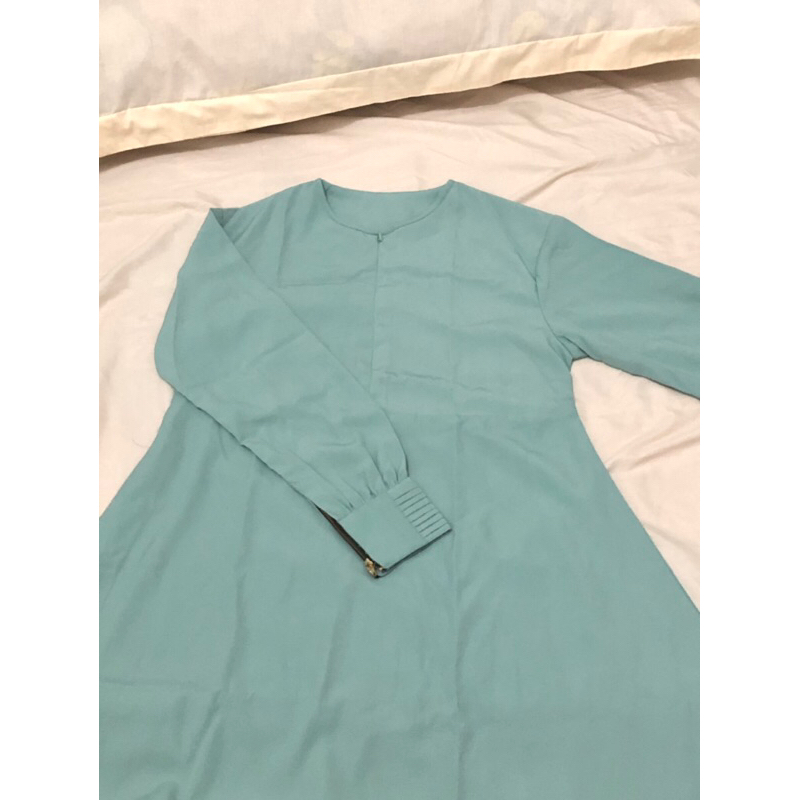 PRELOVED GAMIS SYAR’I HIJAU MINT GAMIS SET KHIMAR CADAR SYAR’I MURAH