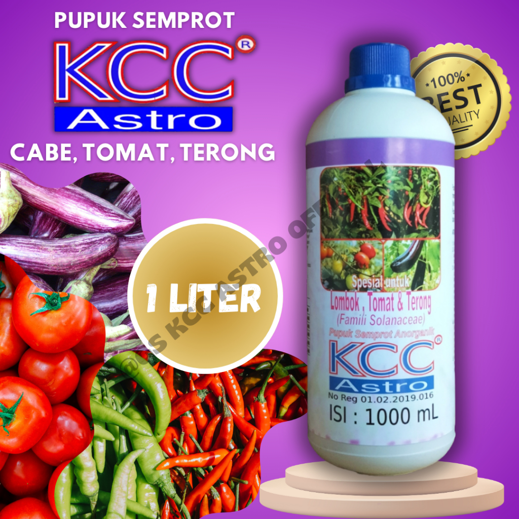 KCC ASTRO - Pupuk Semprot Cair spesial Cabai, Tomat dan Terong 1 liter