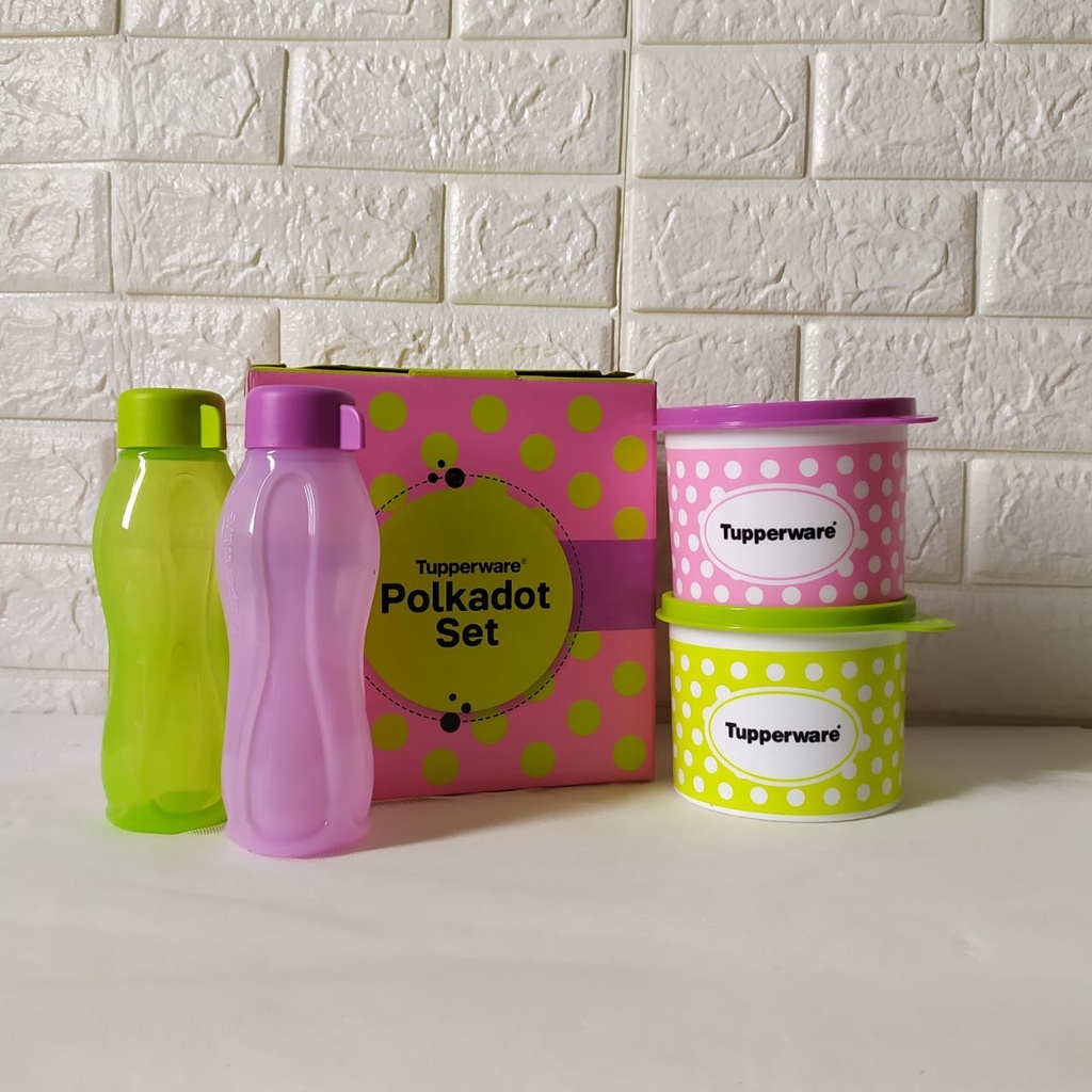 polkadot canister set tupperware toples polkadot