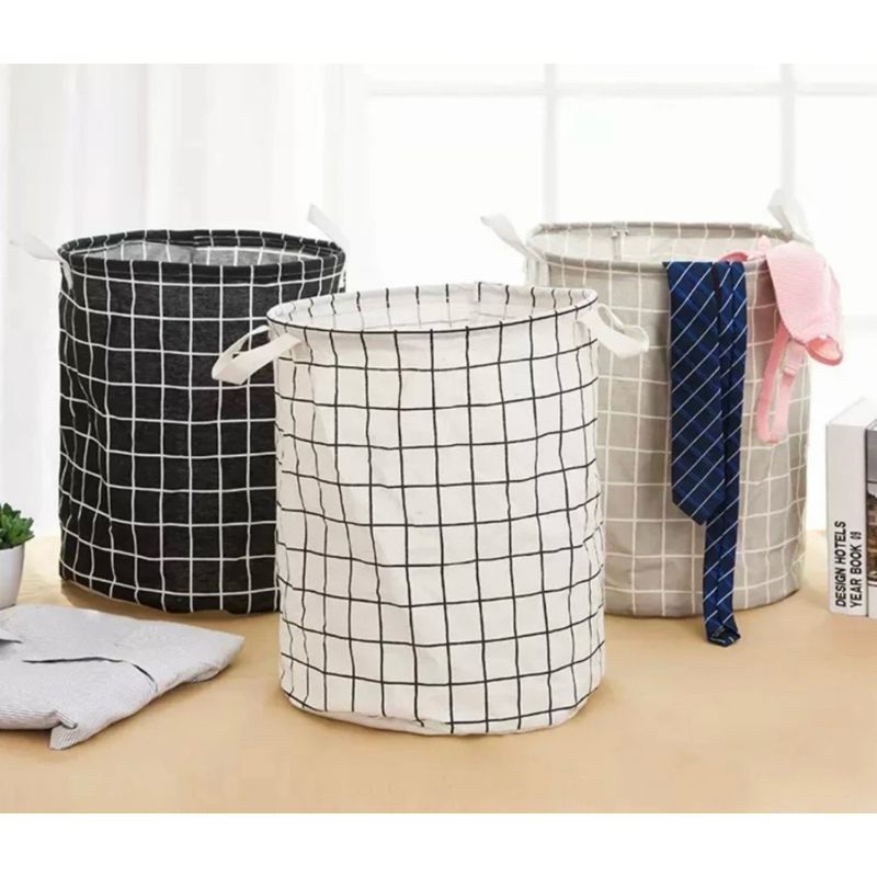 [366SP] Keranjang Baju Cucian Pakaian Kotor Laundry Basket Keranjang Bulat Keranjang Baju Kotor Kera