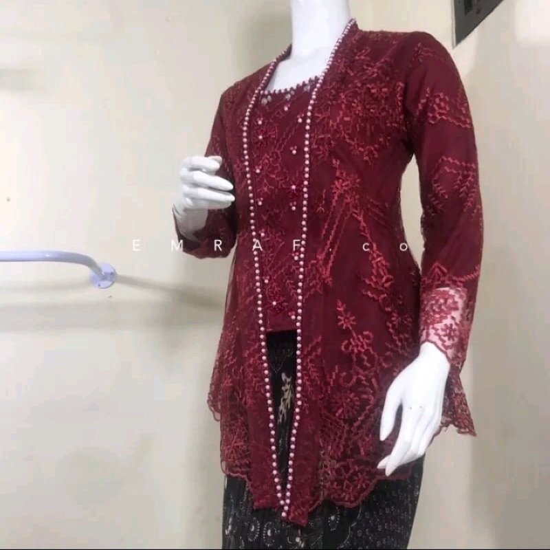 SETELAN KEBAYA KUTU BARU HIJAB TILLE/MODERN STYLE/KEBAYA WISUDA PERPISAHAN/Kebaya Seragaman