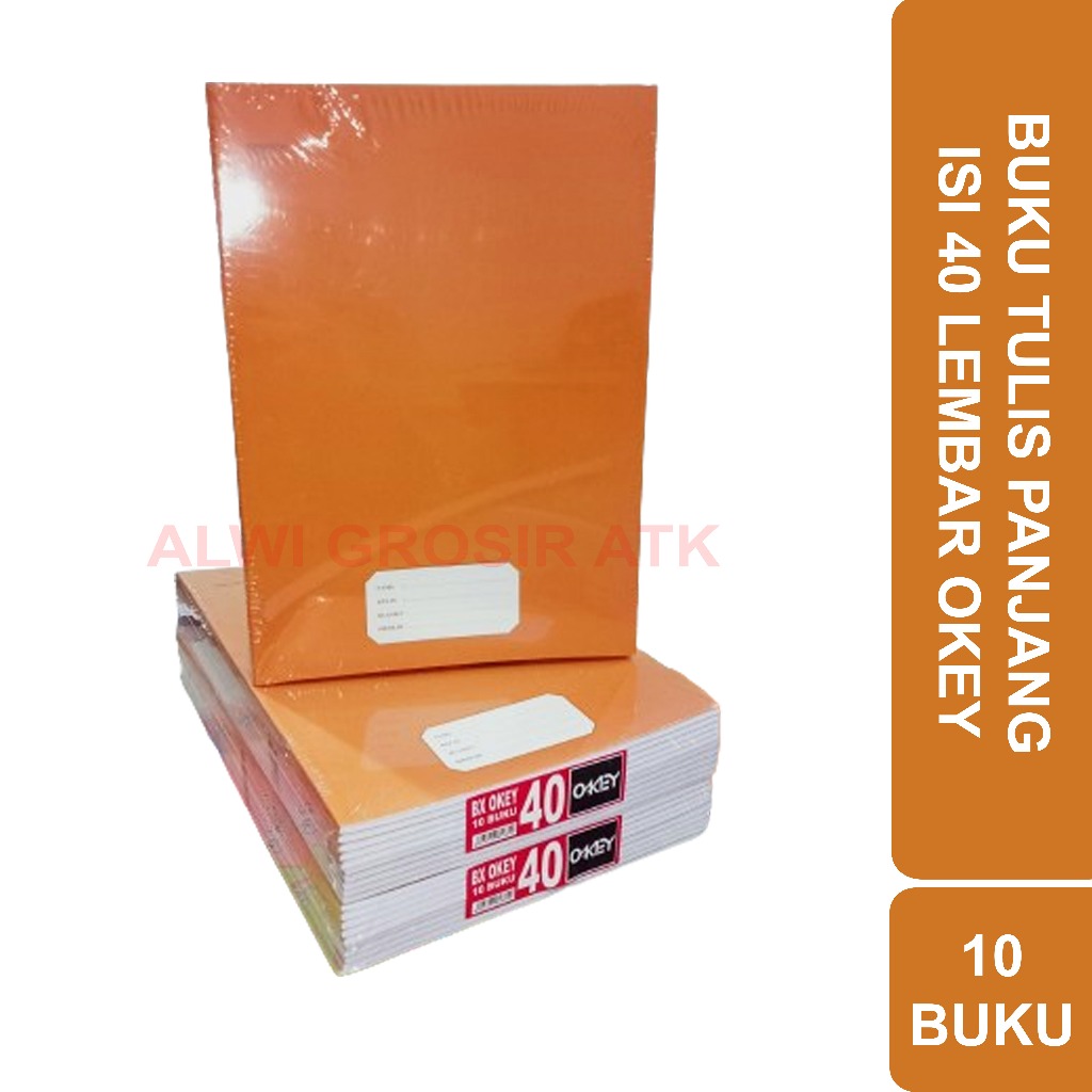 

BUKU TULIS PANJANG BOXY OKEY 40 LEMBAR SAMPUL CRAFT | ISI 10 PCS