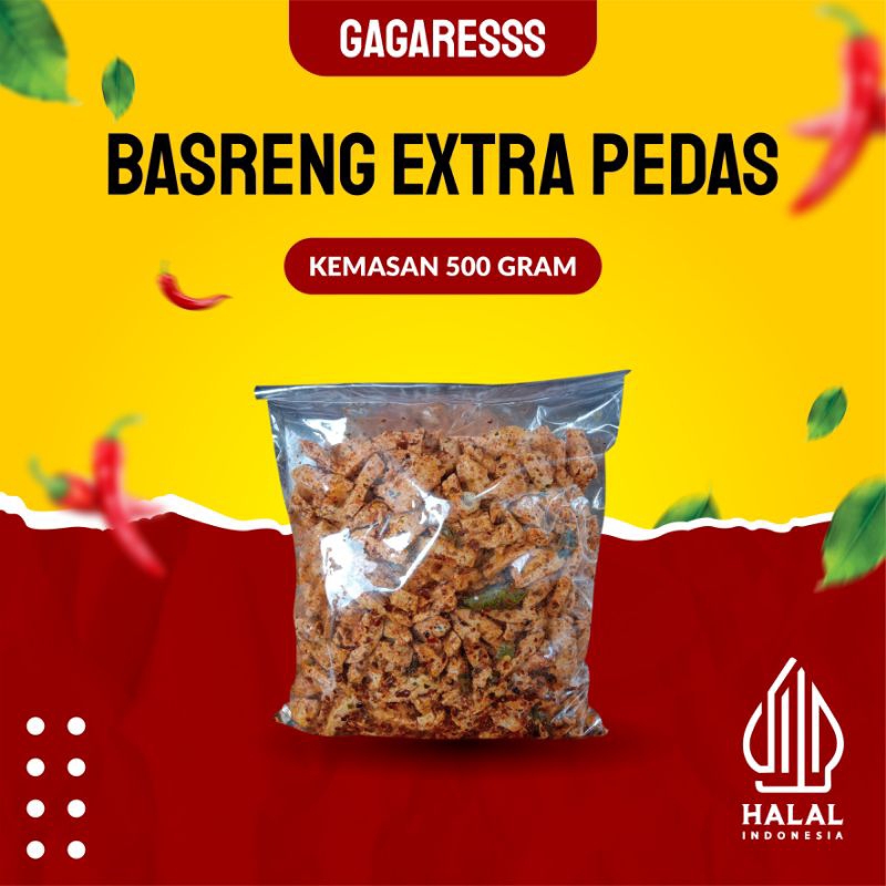 

basreng premium extra pedas daun jeruk 500gram