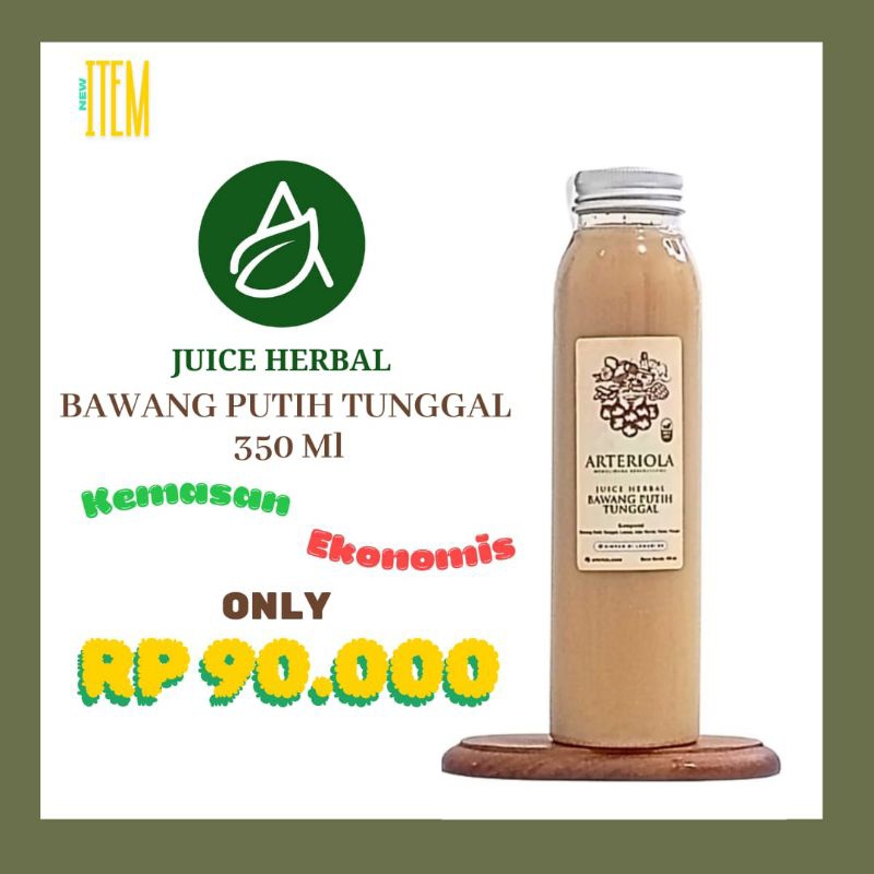 

Jus Bawang Putih Tunggal Arteriola 350ml Jahemerah,Lemon,CukaApel,Madu Hutan Natural Jus Antioksidan