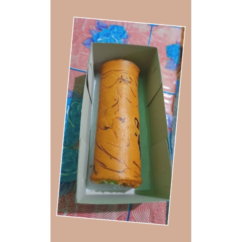 

roll cake lapis selai coklat keju