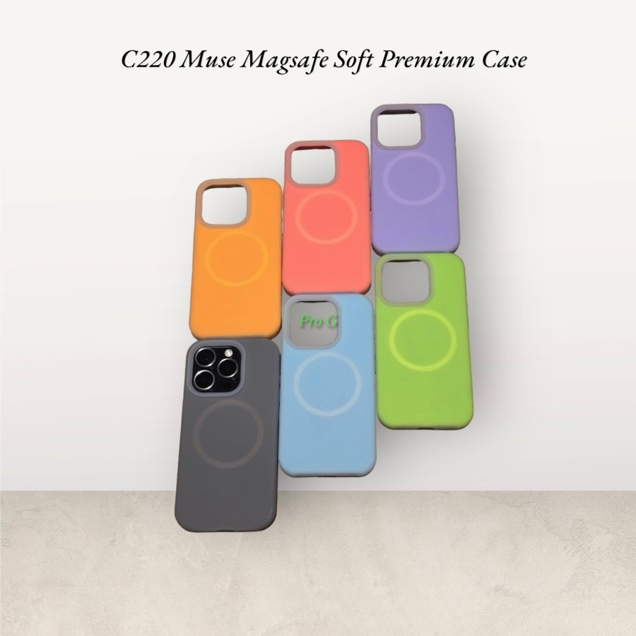 C220 Iphone 11 12 13 14 15 Plus Pro Max Muse Magsafe Soft Pastel Silicone Case