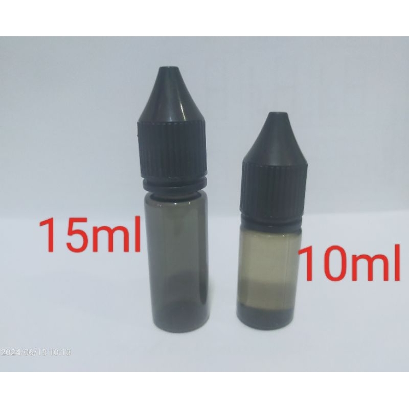 botol chubby gorila 10 ml hitam. botol Essen, botol anti tumpah, minimal 50pcs dan kelipatan