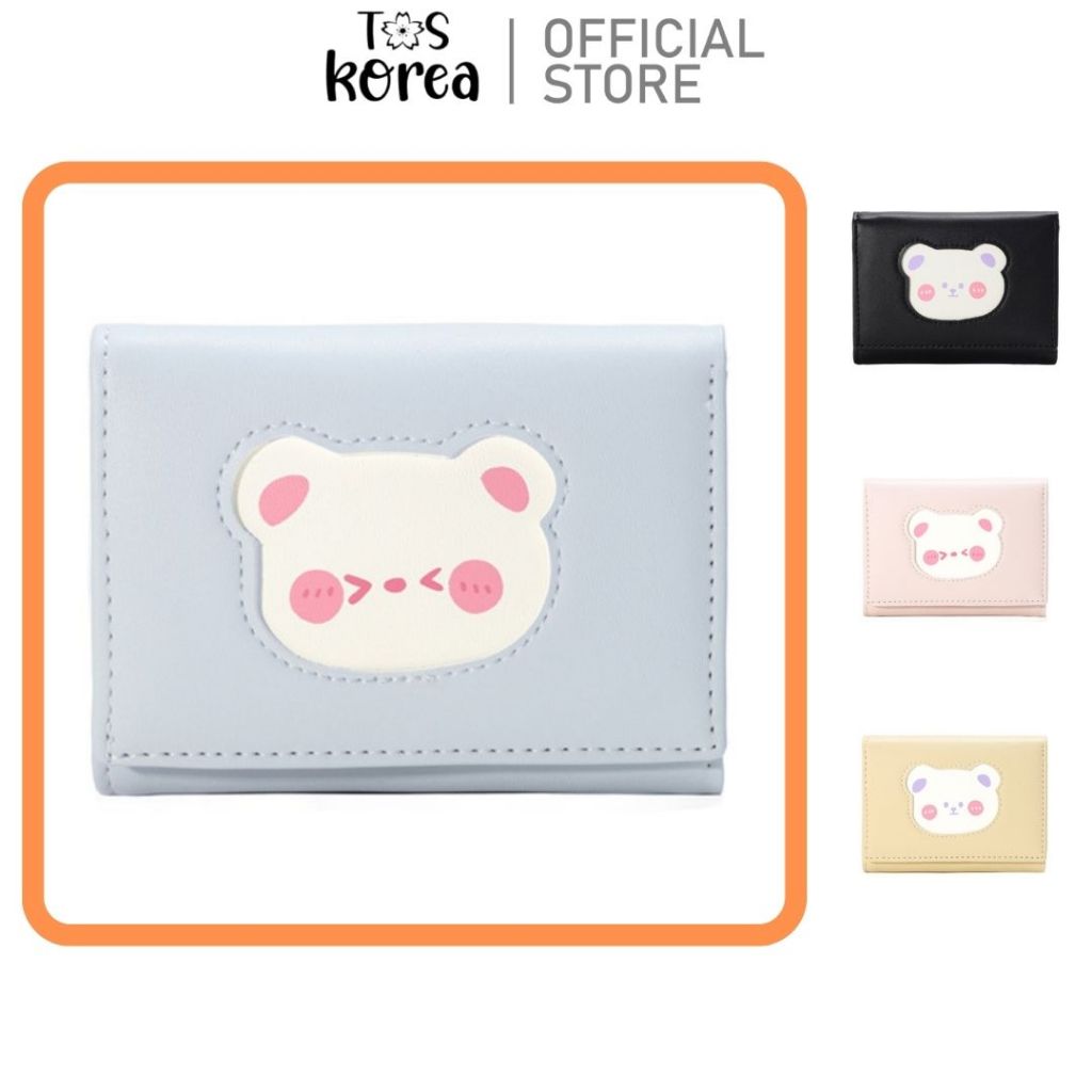 TAS KOREA Dompet Wanita Anak Remaja Lucu Mini Lipat 3 Import Ala Korea
