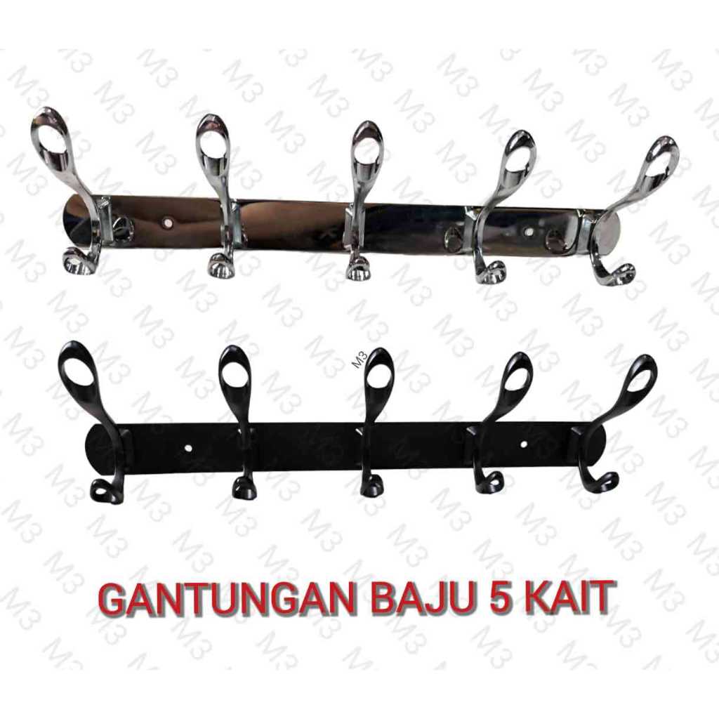 GANTUNGAN BAJU / CAPSTOK / KAITAN BAJU / GANTUNGAN BAJU 5 KAIT