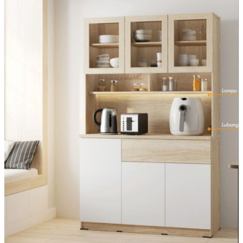 Lemari Multifungsi Dengan Lampu LED Untuk Penerangan Di Dalamnya