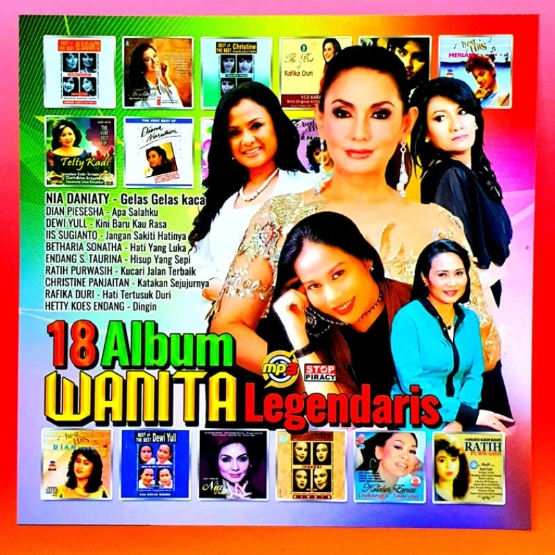 KASET CD MP3 LAGU 18 ALBUM WANITA LEGENDARIS-MP3 LAGU POP NOSTALGIA TEMBANG KENANGAN