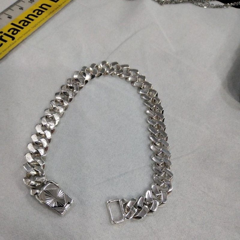 gelang Rante sisik naga perak asli 925